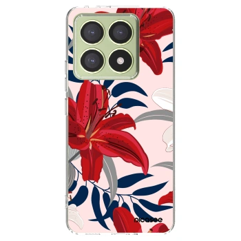 Picasee silikónový prehľadný obal pre Xiaomi 14T - Red Lily