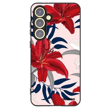 Picasee silikónový čierny obal pre Samsung Galaxy S24 FE S721B - Red Lily