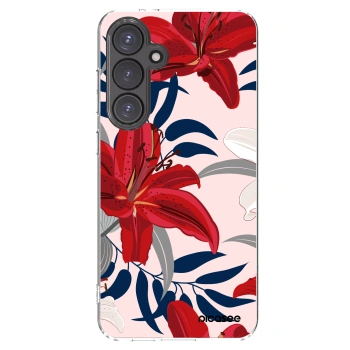 Picasee silikónový prehľadný obal pre Samsung Galaxy S24 FE S721B - Red Lily