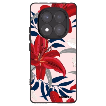Picasee silikónový čierny obal pre Xiaomi Redmi Note 14 Pro+ 5G - Red Lily