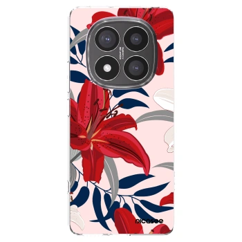 Picasee silikónový prehľadný obal pre Xiaomi Redmi Note 14 Pro+ 5G - Red Lily