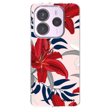 Picasee silikónový prehľadný obal pre Xiaomi Redmi Note 14 5G - Red Lily