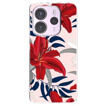 Picasee silikónový prehľadný obal pre Xiaomi Redmi Note 14 4G - Red Lily