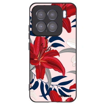 Picasee silikónový čierny obal pre Xiaomi 15 - Red Lily
