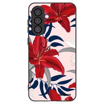 Picasee silikónový čierny obal pre Samsung Galaxy A56 5G A566B - Red Lily