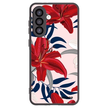 Picasee silikónový čierny obal pre Samsung Galaxy A26 5G A266B - Red Lily