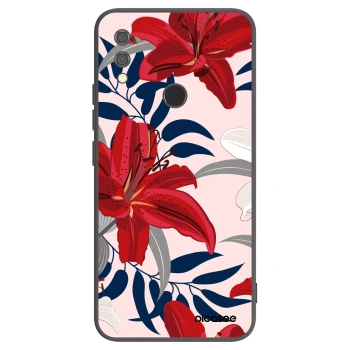 Picasee silikónový čierny obal pre Xiaomi Redmi Note 7 - Red Lily