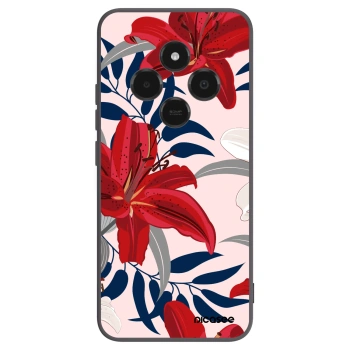 Picasee silikónový čierny obal pre Xiaomi Poco C75 - Red Lily