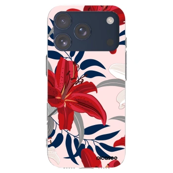 Picasee silikónový prehľadný obal pre Apple iPhone 17 Pro - Red Lily