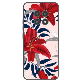 Picasee silikónový čierny obal pre Realme 12X - Red Lily