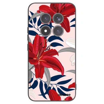 Picasee silikónový čierny obal pre Xiaomi Redmi Note 15 Pro+ - Red Lily