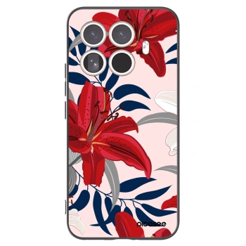 Picasee silikónový čierny obal pre Xiaomi 15T Pro - Red Lily