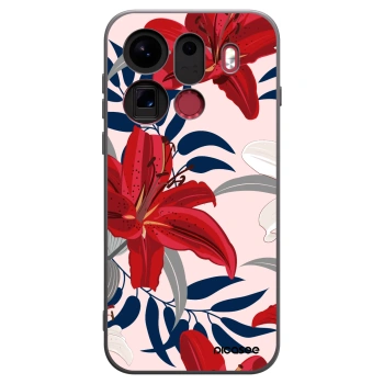 Picasee silikónový čierny obal pre OPPO Find X9 Pro - Red Lily