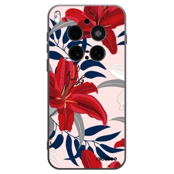 Picasee silikónový čierny obal pre Vivo X300 Pro - Red Lily