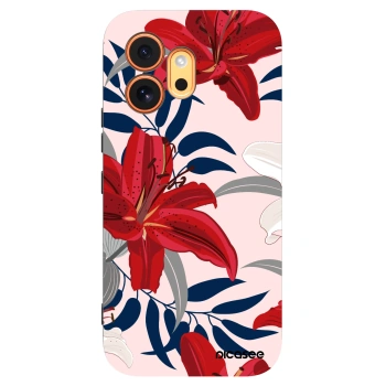 Picasee silikónový čierny obal pre Honor 600 - Red Lily