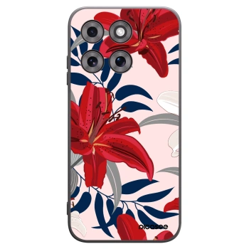 Picasee silikónový čierny obal pre Motorola Moto G77 - Red Lily