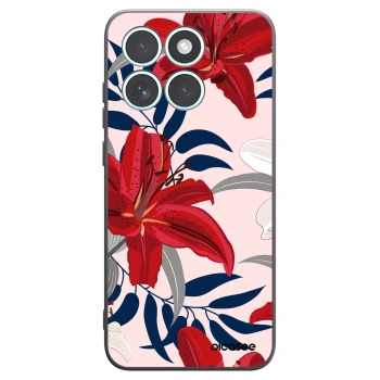 Picasee silikónový čierny obal pre Motorola Edge 70 Fusion - Red Lily