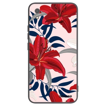 Picasee silikónový čierny obal pre Xiaomi Redmi 7A - Red Lily