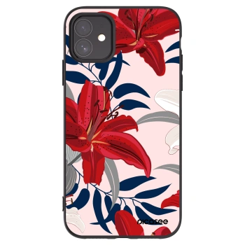 Picasee silikónový čierny obal pre Apple iPhone 11 - Red Lily