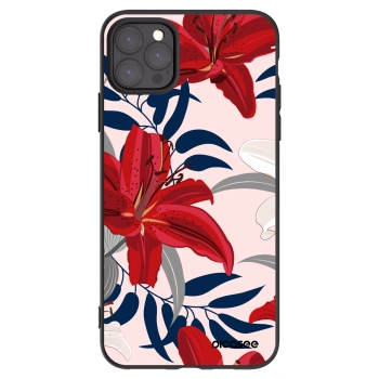 Picasee silikónový čierny obal pre Apple iPhone 11 Pro Max - Red Lily