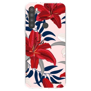 Picasee silikónový prehľadný obal pre Xiaomi Redmi Note 8 - Red Lily