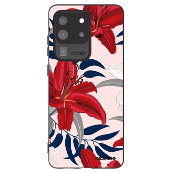 Picasee silikónový čierny obal pre Samsung Galaxy S20 Ultra 5G G988F - Red Lily