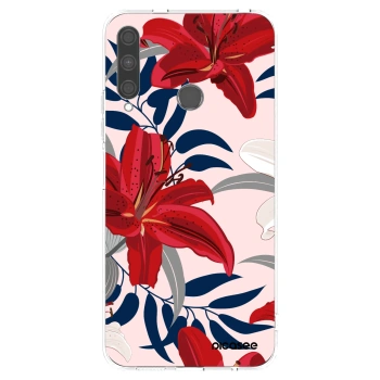 Picasee silikónový prehľadný obal pre Huawei P40 Lite E - Red Lily