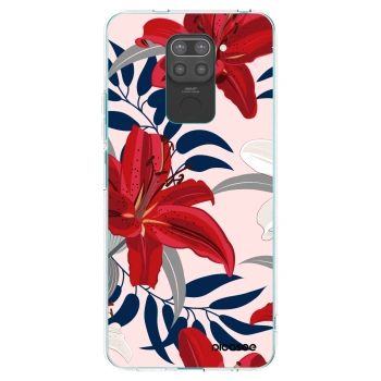 Picasee silikónový čierny obal pre Xiaomi Redmi Note 9 - Red Lily
