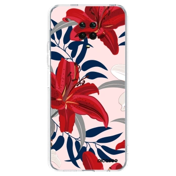 Picasee silikónový prehľadný obal pre Xiaomi Redmi Note 9S - Red Lily