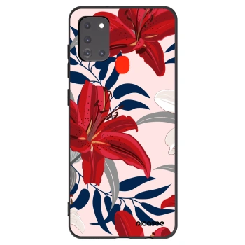 Picasee silikónový čierny obal pre Samsung Galaxy A21s - Red Lily