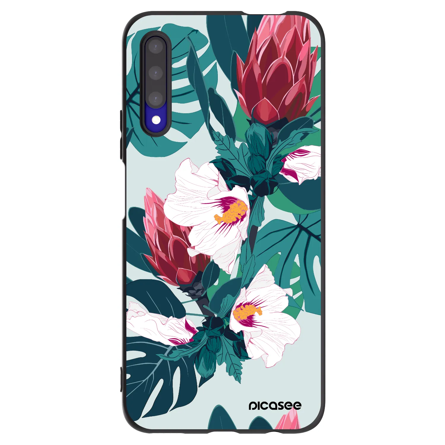 Picasee silikónový čierny obal pre Honor 9X Pro - Rhododendron