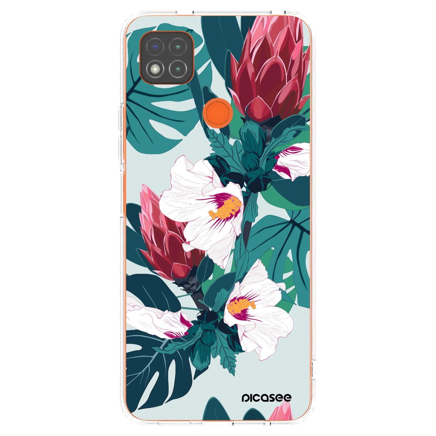 Picasee silikónový prehľadný obal pre Xiaomi Redmi 9C - Rhododendron