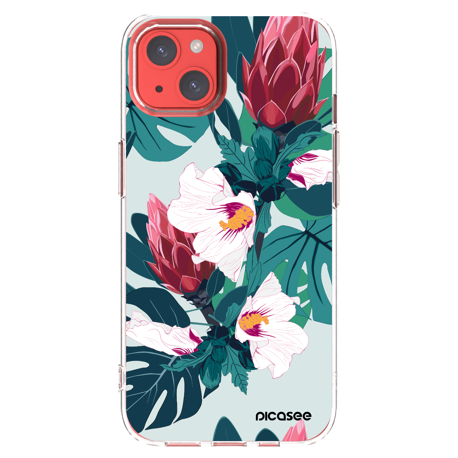 Picasee silikónový prehľadný obal pre Apple iPhone 13 - Rhododendron