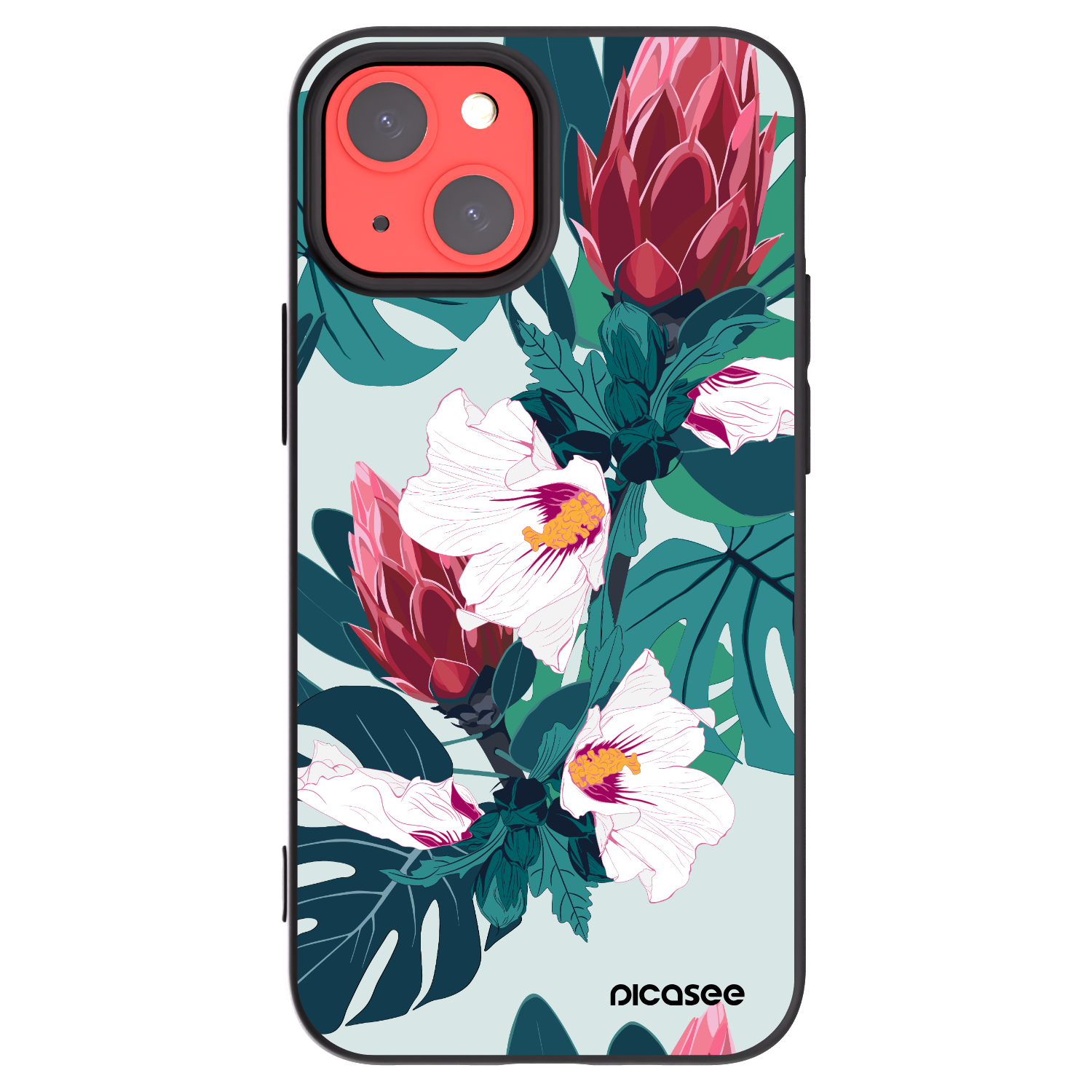 Picasee silikónový čierny obal pre Apple iPhone 13 mini - Rhododendron
