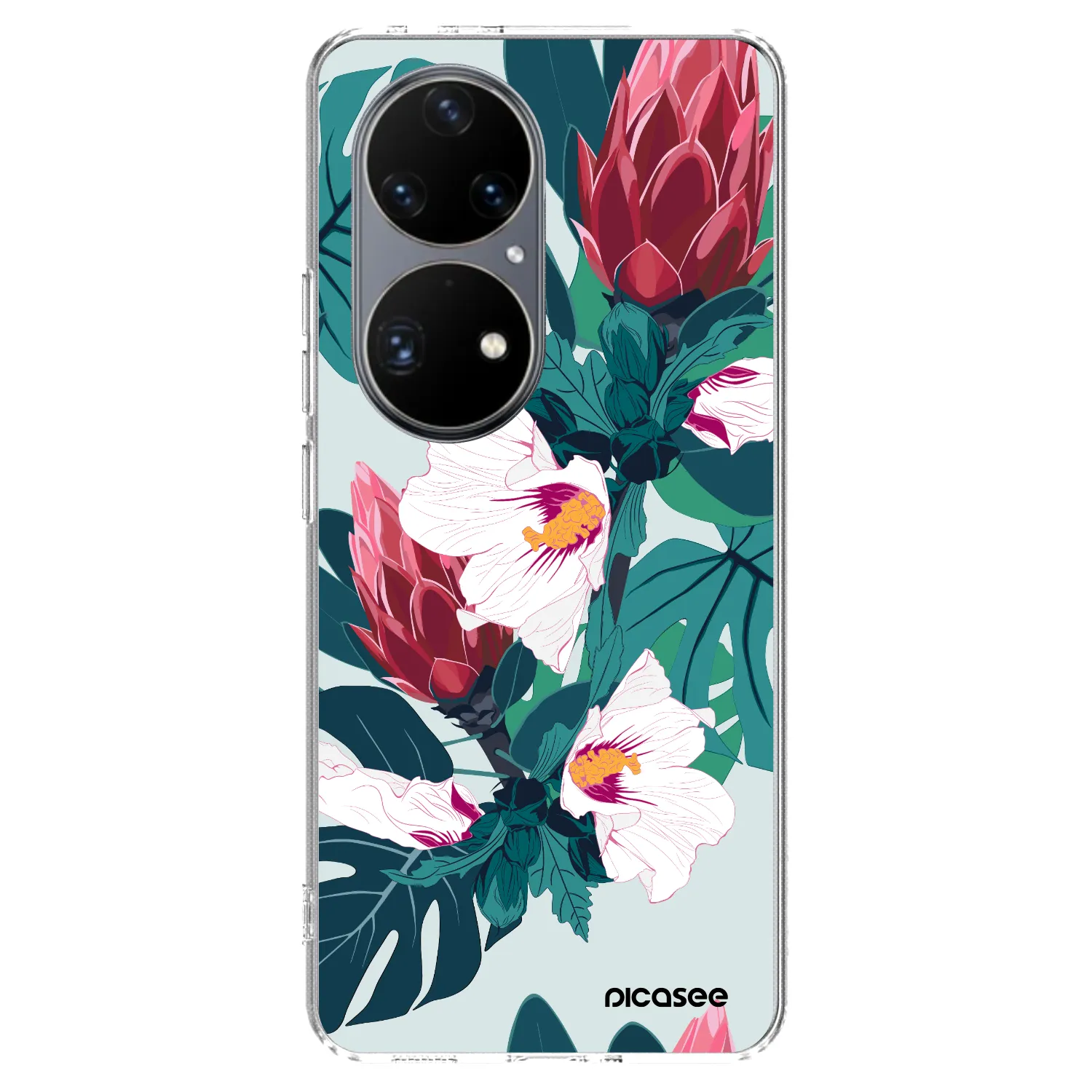 Picasee silikónový prehľadný obal pre Huawei P50 - Rhododendron