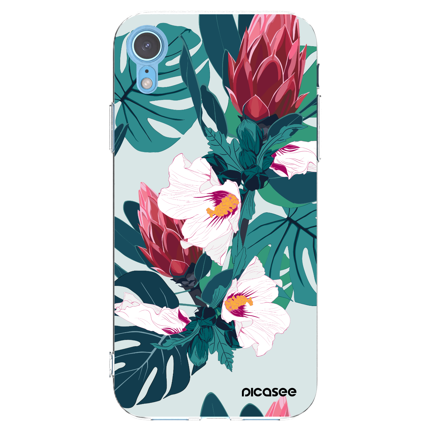 Picasee silikónový prehľadný obal pre Apple iPhone XR - Rhododendron