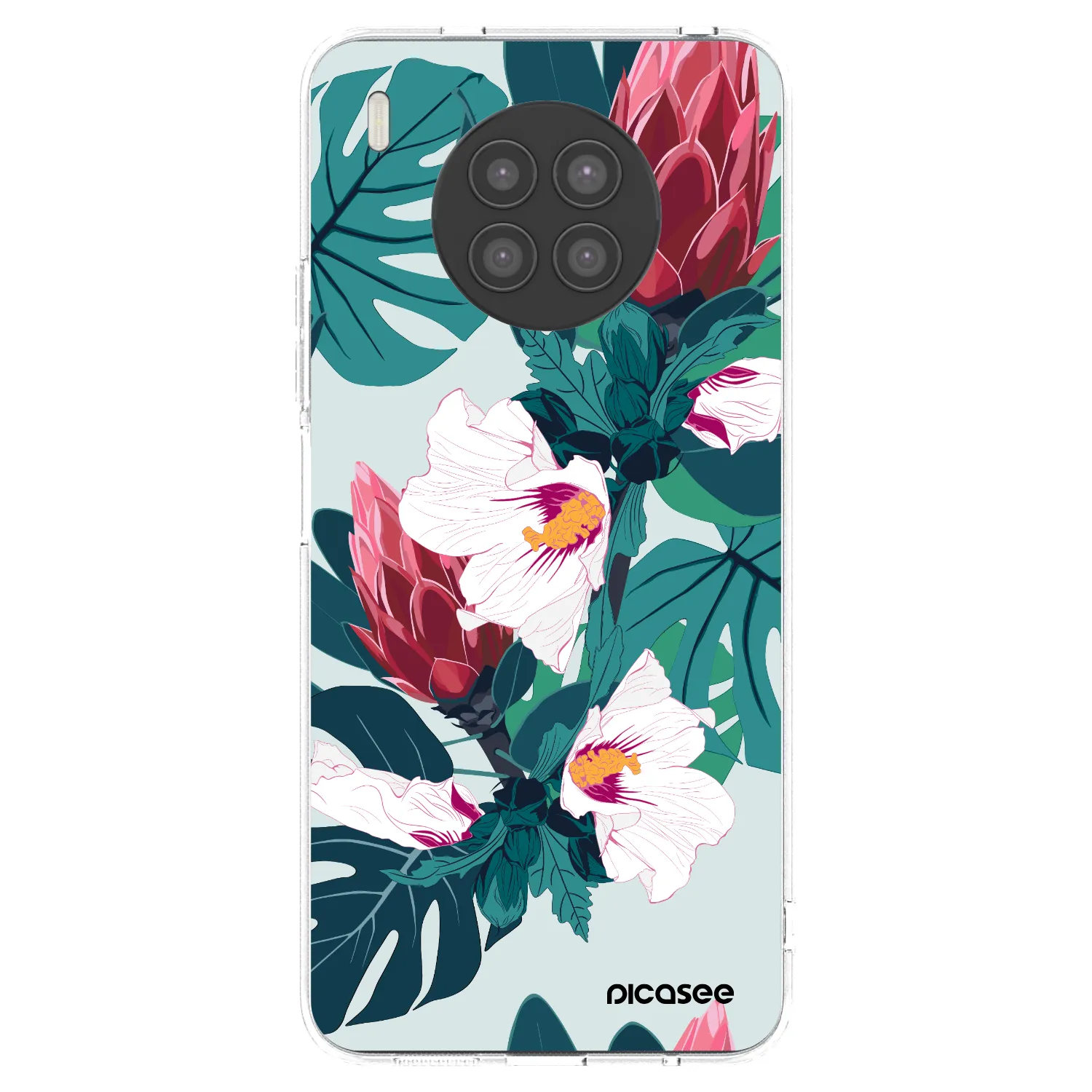 Picasee silikónový prehľadný obal pre Huawei Nova 8i - Rhododendron