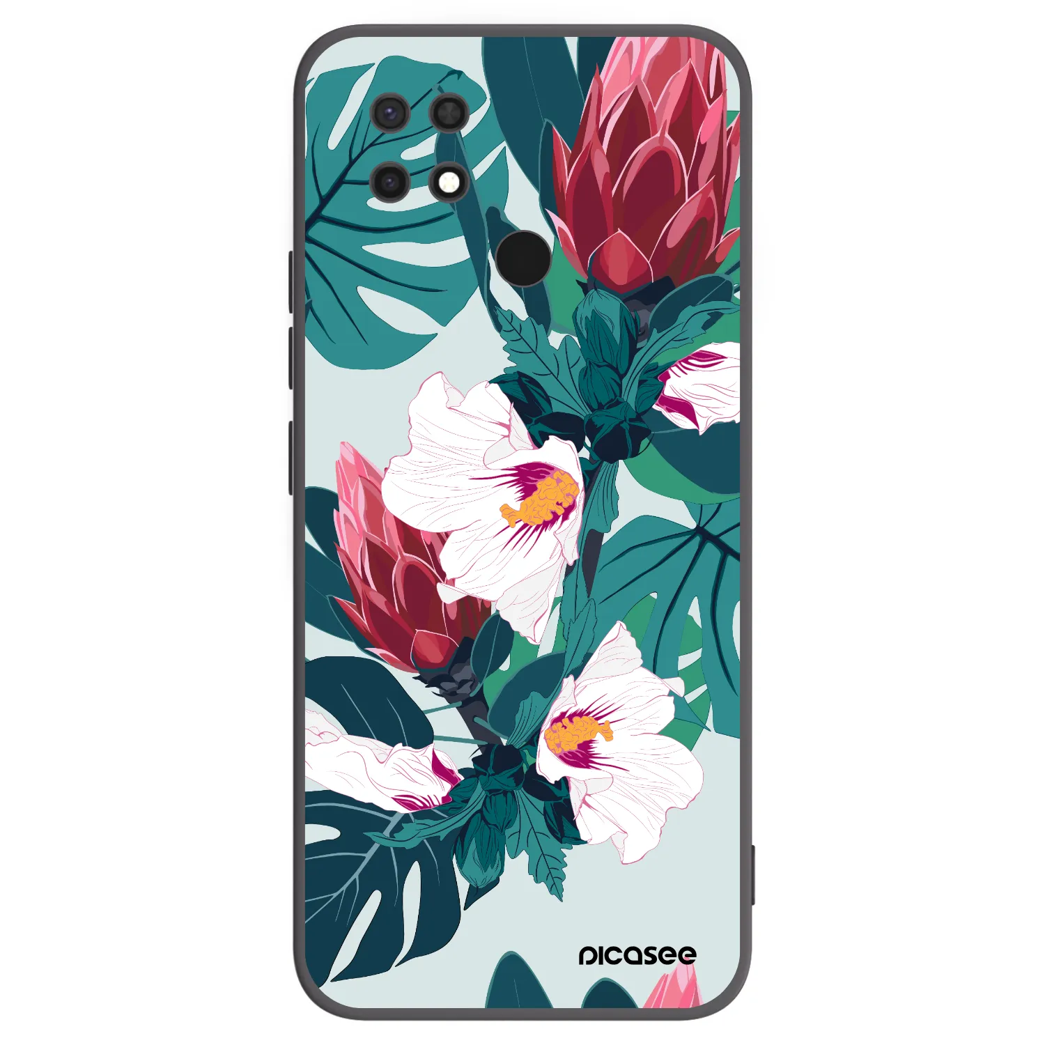 Picasee silikónový čierny obal pre Xiaomi Redmi 10C - Rhododendron