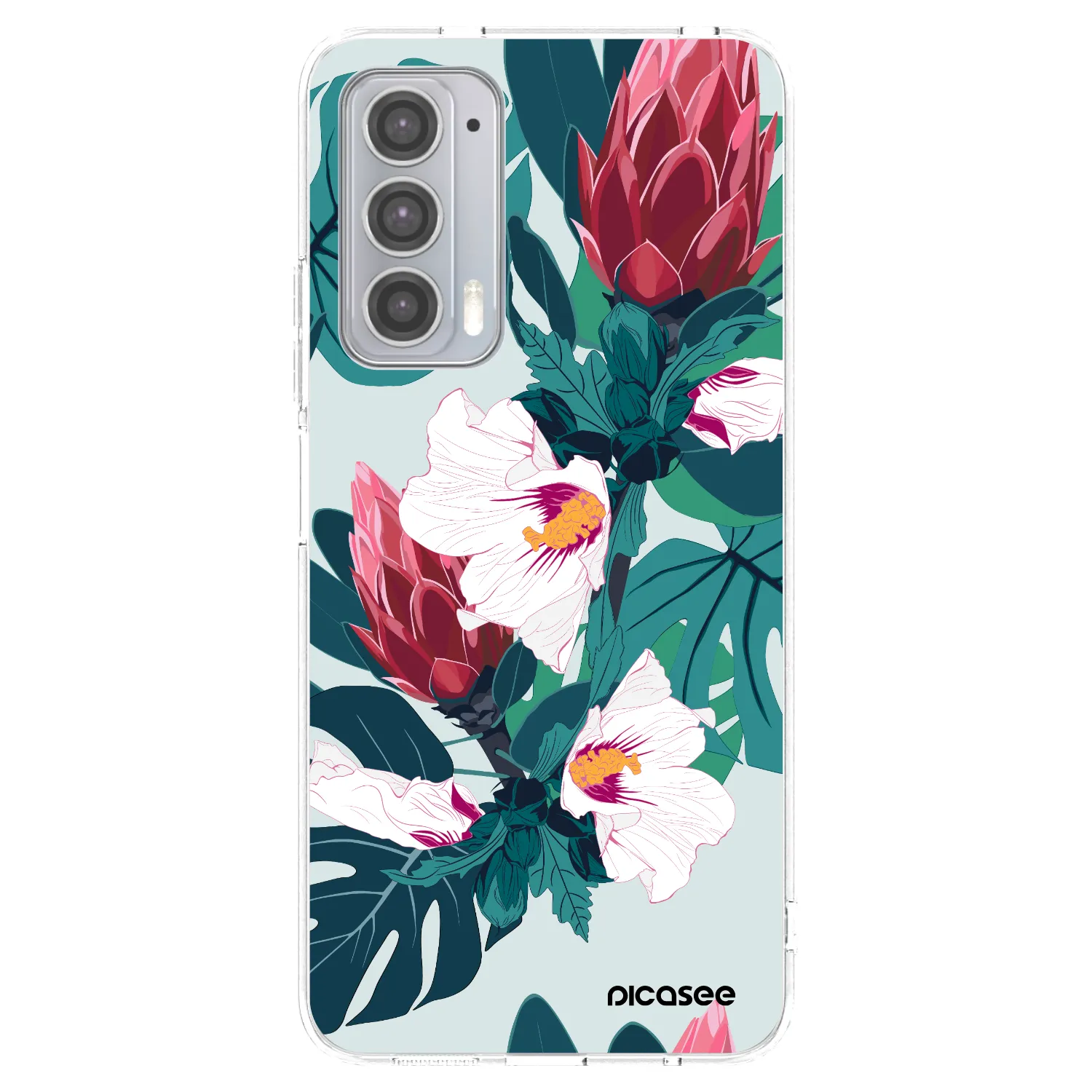 Picasee silikónový prehľadný obal pre Motorola Edge 20 - Rhododendron