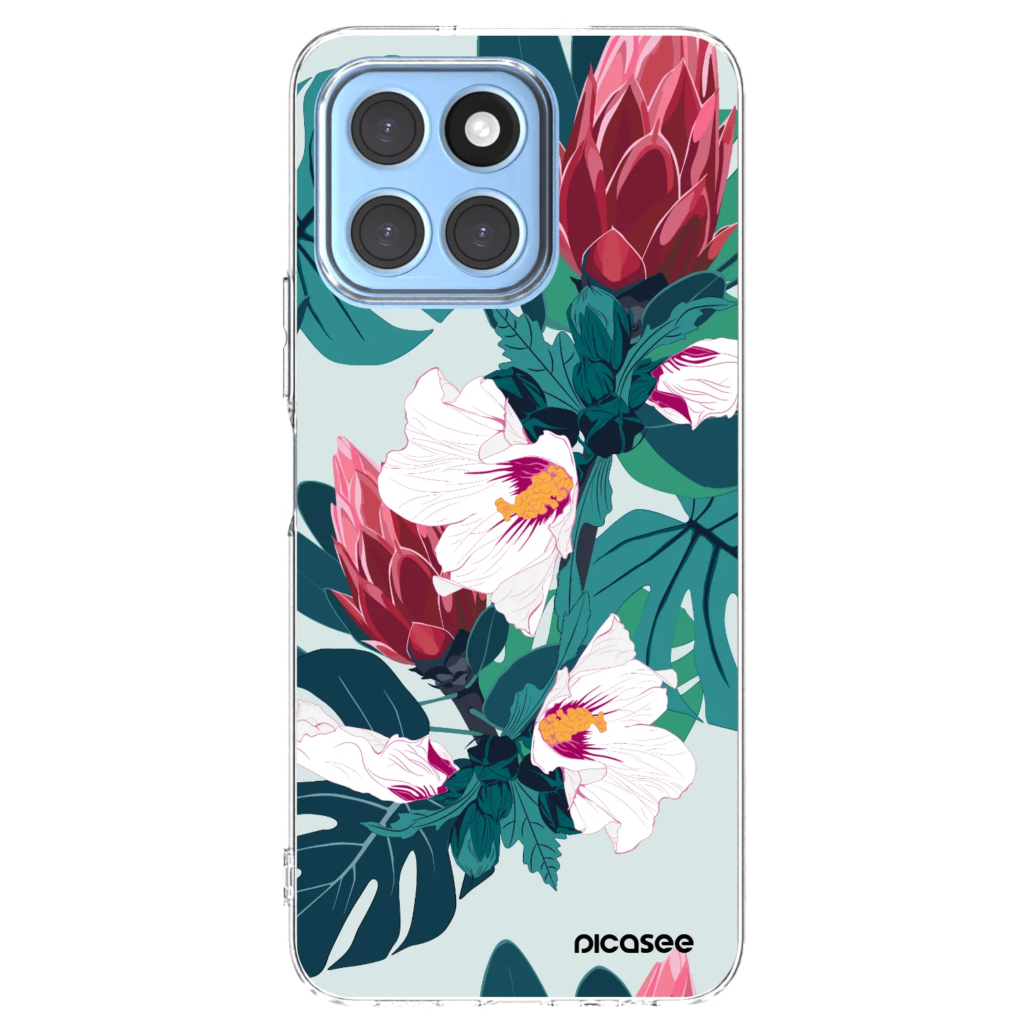 Picasee silikónový prehľadný obal pre Honor X8 5G - Rhododendron