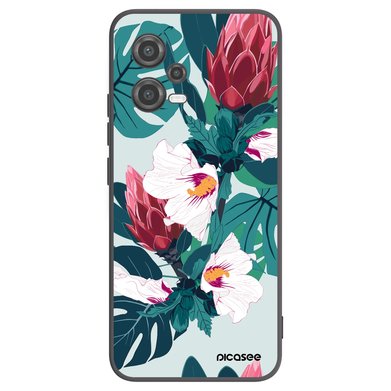 Picasee silikónový čierny obal pre Xiaomi Poco X5 - Rhododendron