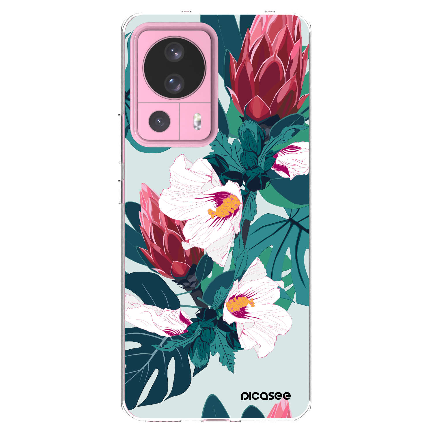 Silikónový prehľadný obal pre Xiaomi 13 Lite - Rhododendron