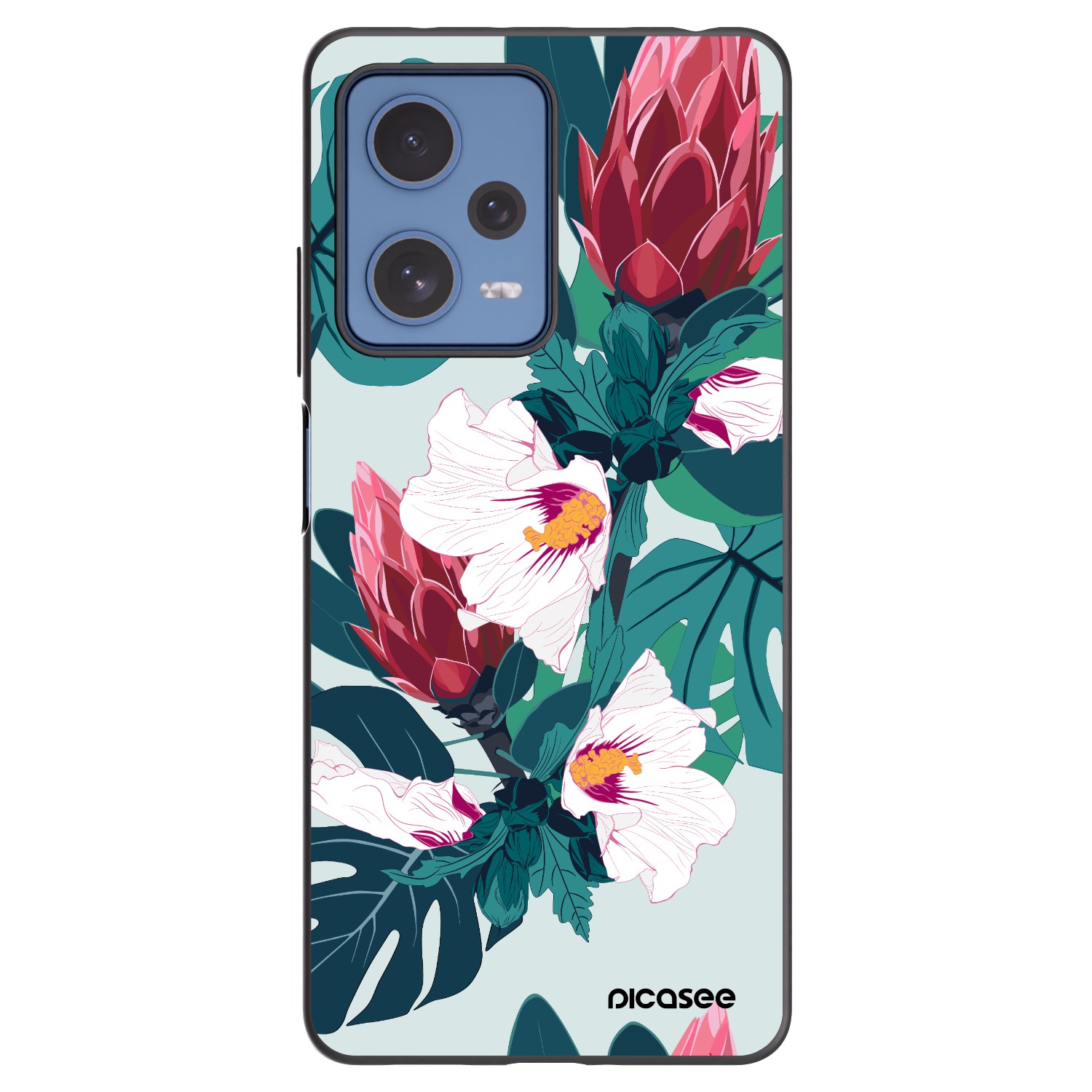 Picasee silikónový čierny obal pre Xiaomi Redmi Note 12 Pro 5G - Rhododendron