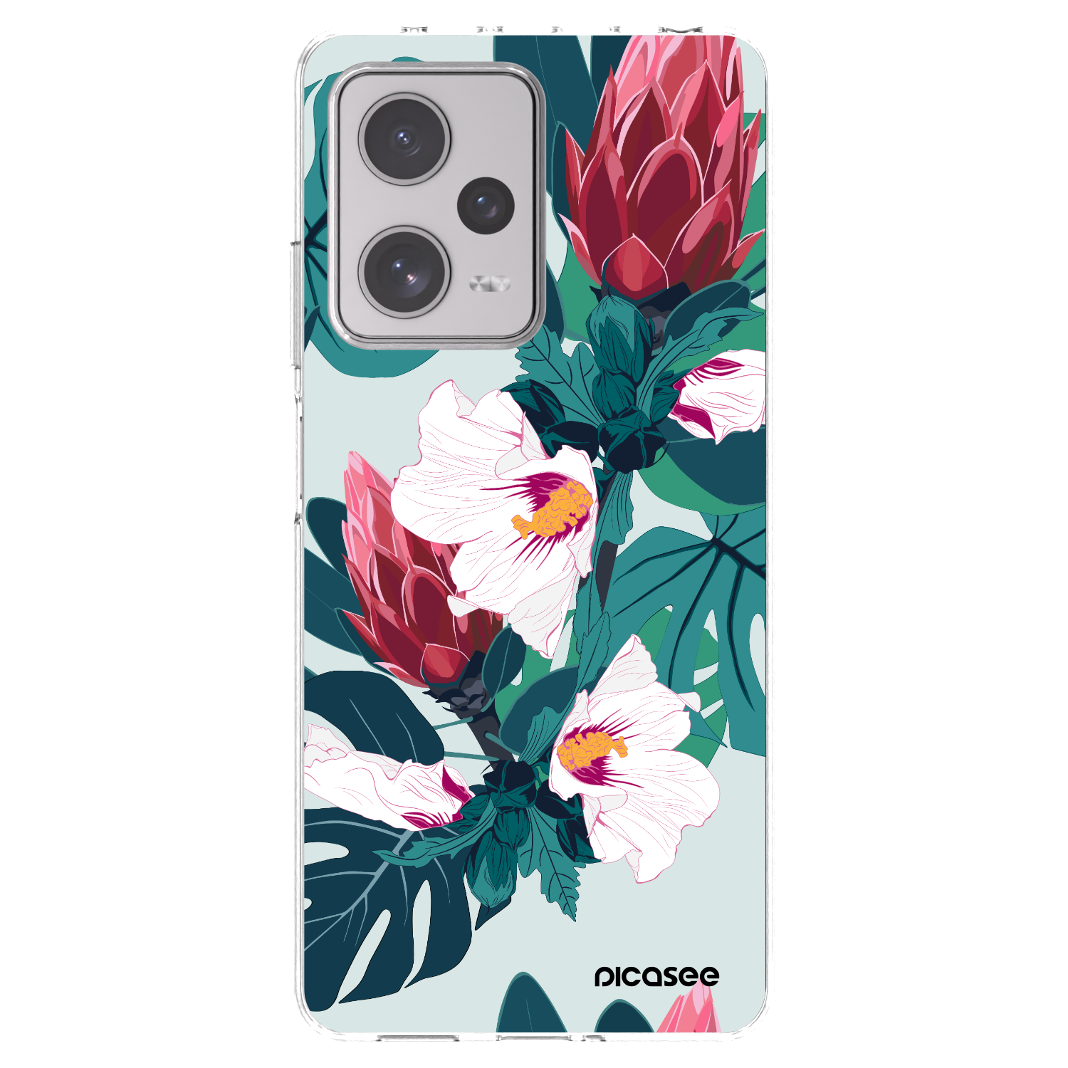 Picasee silikónový prehľadný obal pre Xiaomi Redmi Note 12 Pro+ 5G - Rhododendron