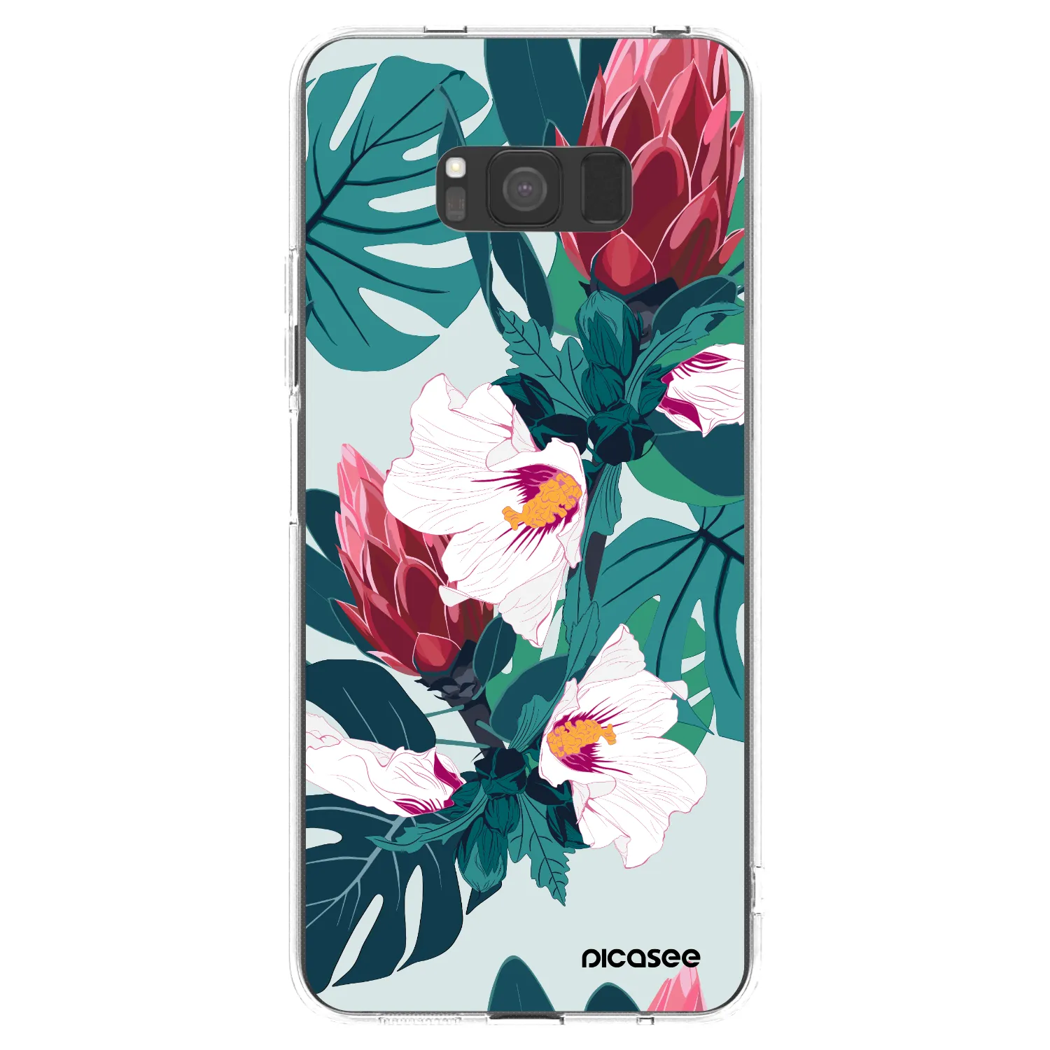 Picasee silikónový prehľadný obal pre Samsung Galaxy S8 G950F - Rhododendron