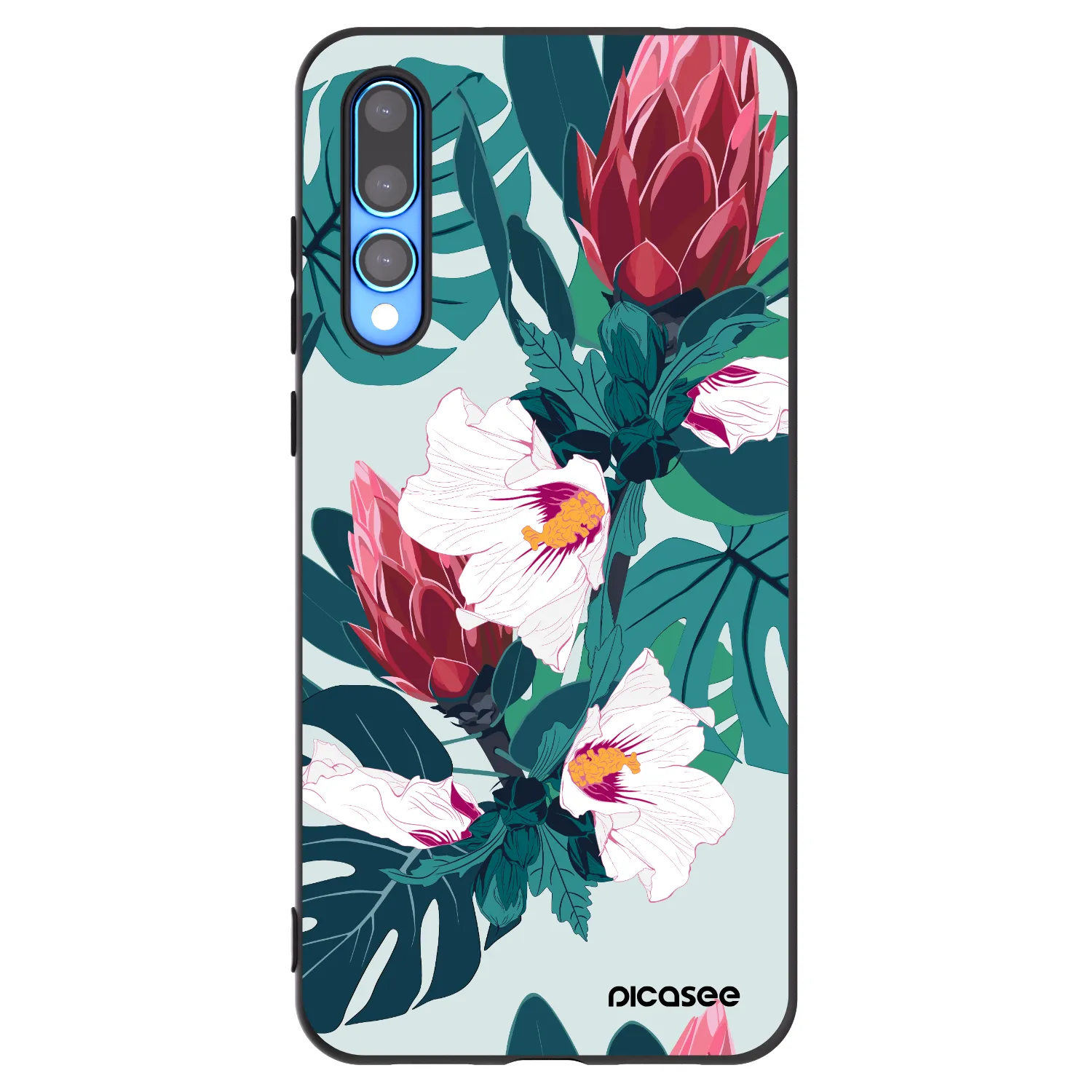 Picasee silikónový čierny obal pre Huawei P20 Pro - Rhododendron
