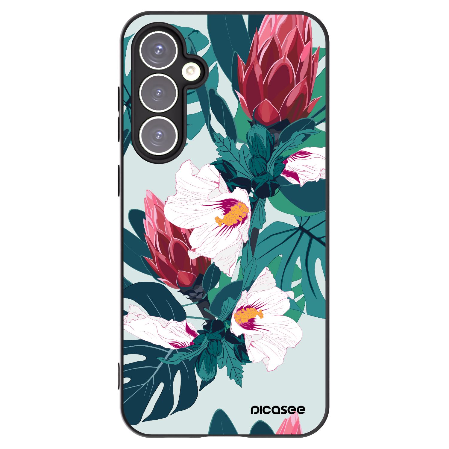 Picasee silikónový čierny obal pre Samsung Galaxy S23 FE S711B - Rhododendron