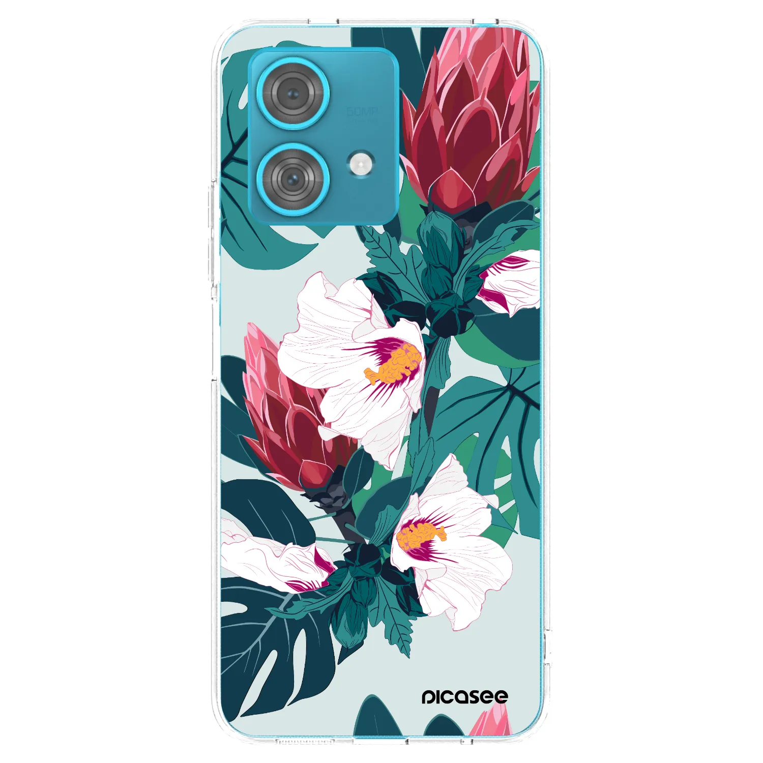 Picasee silikónový prehľadný obal pre Motorola Edge 40 Neo - Rhododendron