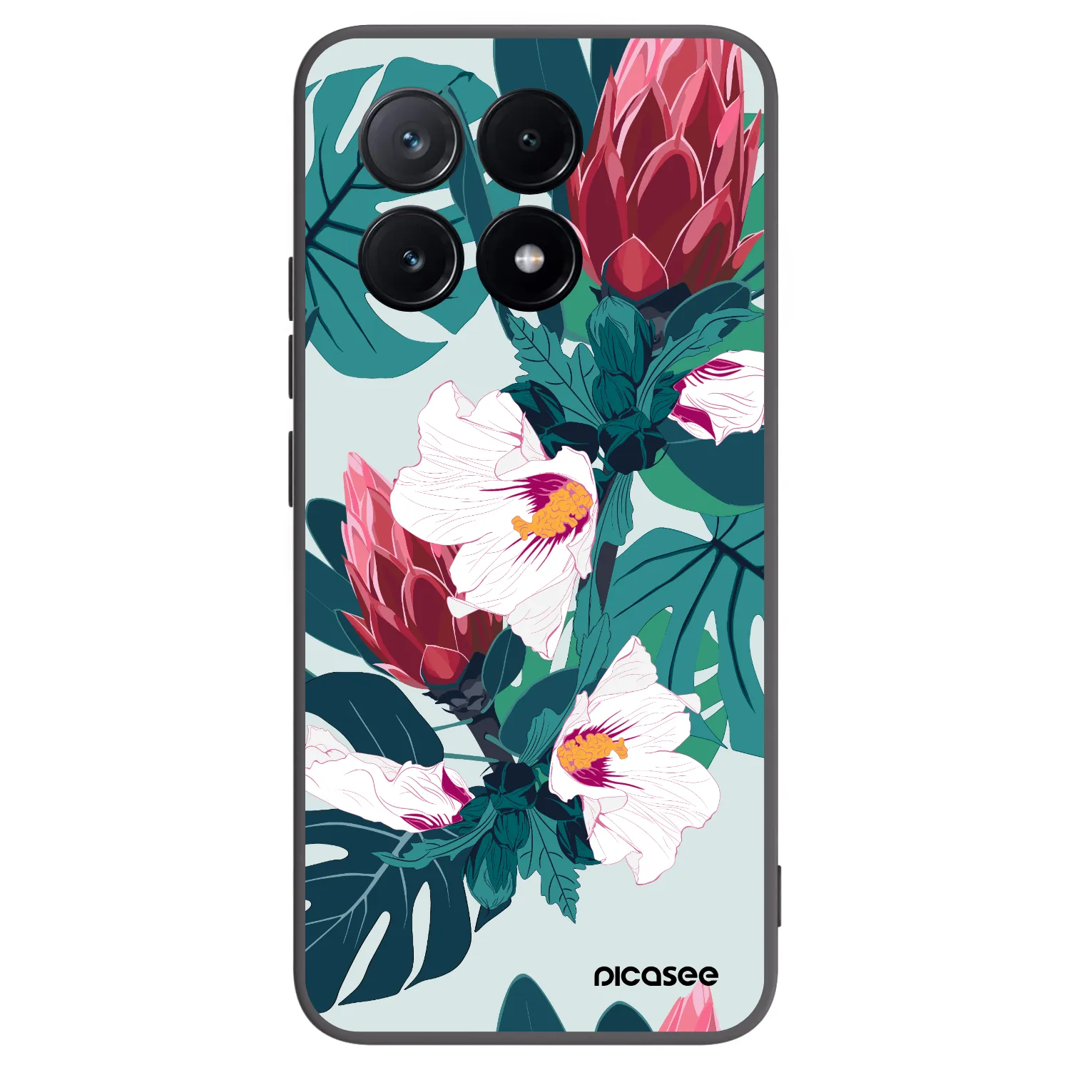Picasee silikónový čierny obal pre Xiaomi Poco X6 Pro - Rhododendron