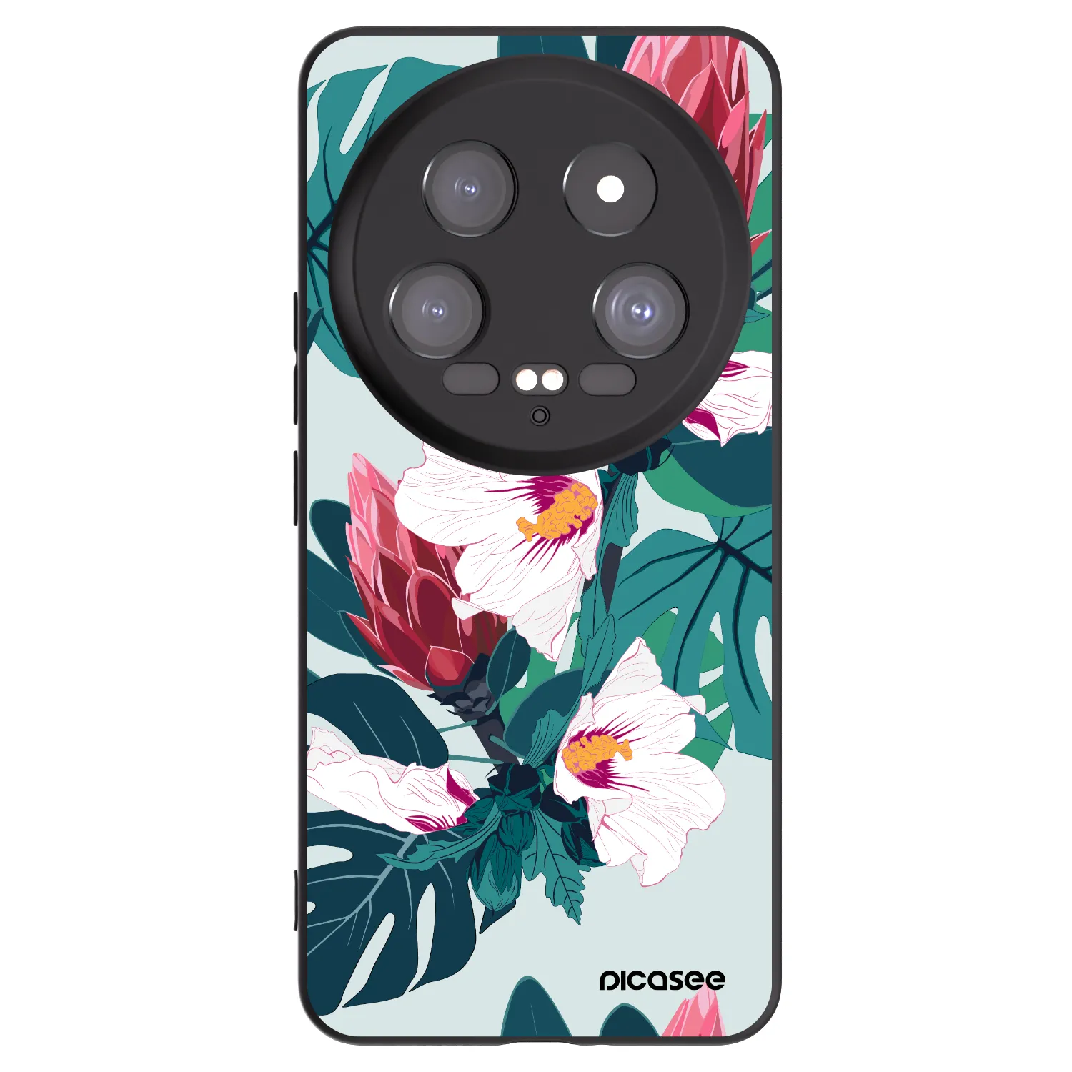 Picasee silikónový čierny obal pre Xiaomi 14 Ultra - Rhododendron